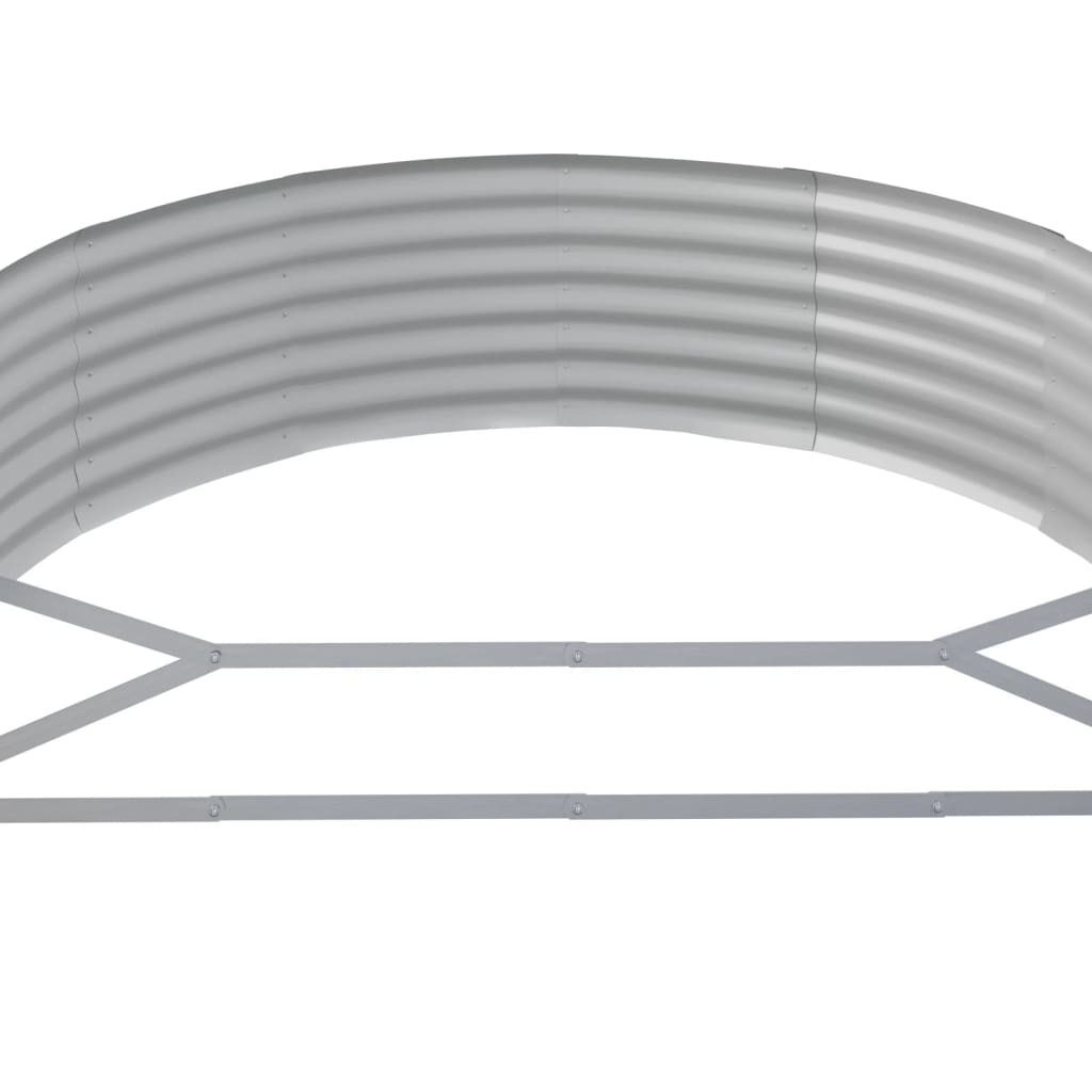 Letto Giardino Acciaio Zincato 214x140x36 cm Marrone