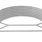 Letto Giardino Acciaio Zincato 214x140x36 cm Marrone