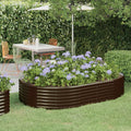 Letto Giardino Acciaio Zincato 214x140x36 cm Marrone