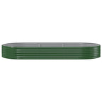 Letto Giardino Acciaio Zincato 296x140x36 cm Verde