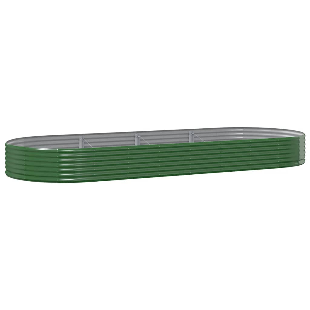 Letto Giardino Acciaio Zincato 373x140x36 cm Verde