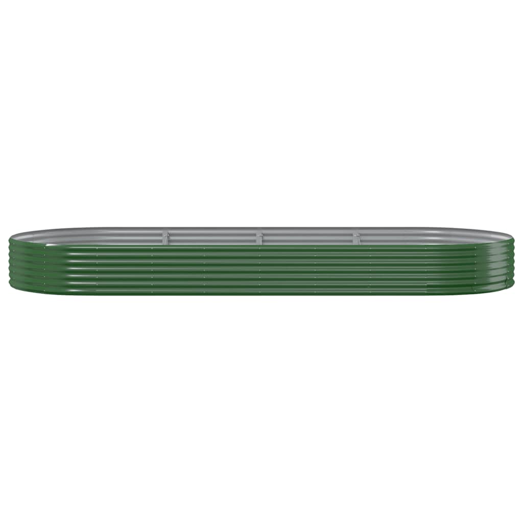 Letto Giardino Acciaio Zincato 373x140x36 cm Verde