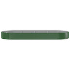 Letto Giardino Acciaio Zincato 373x140x36 cm Verde