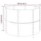 Letto Giardino Acciaio Zincato 100x100x68cm Argento