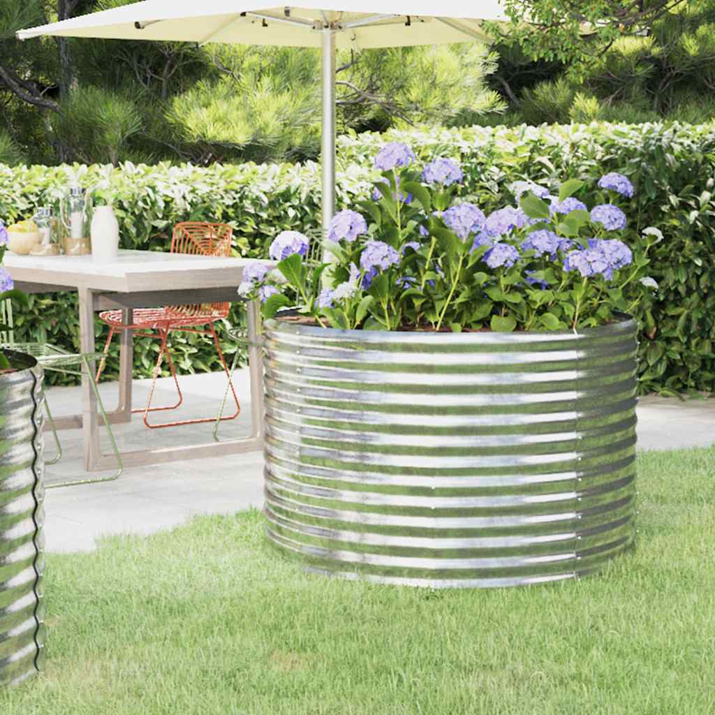 Letto Giardino Acciaio Zincato 100x100x68cm Argento