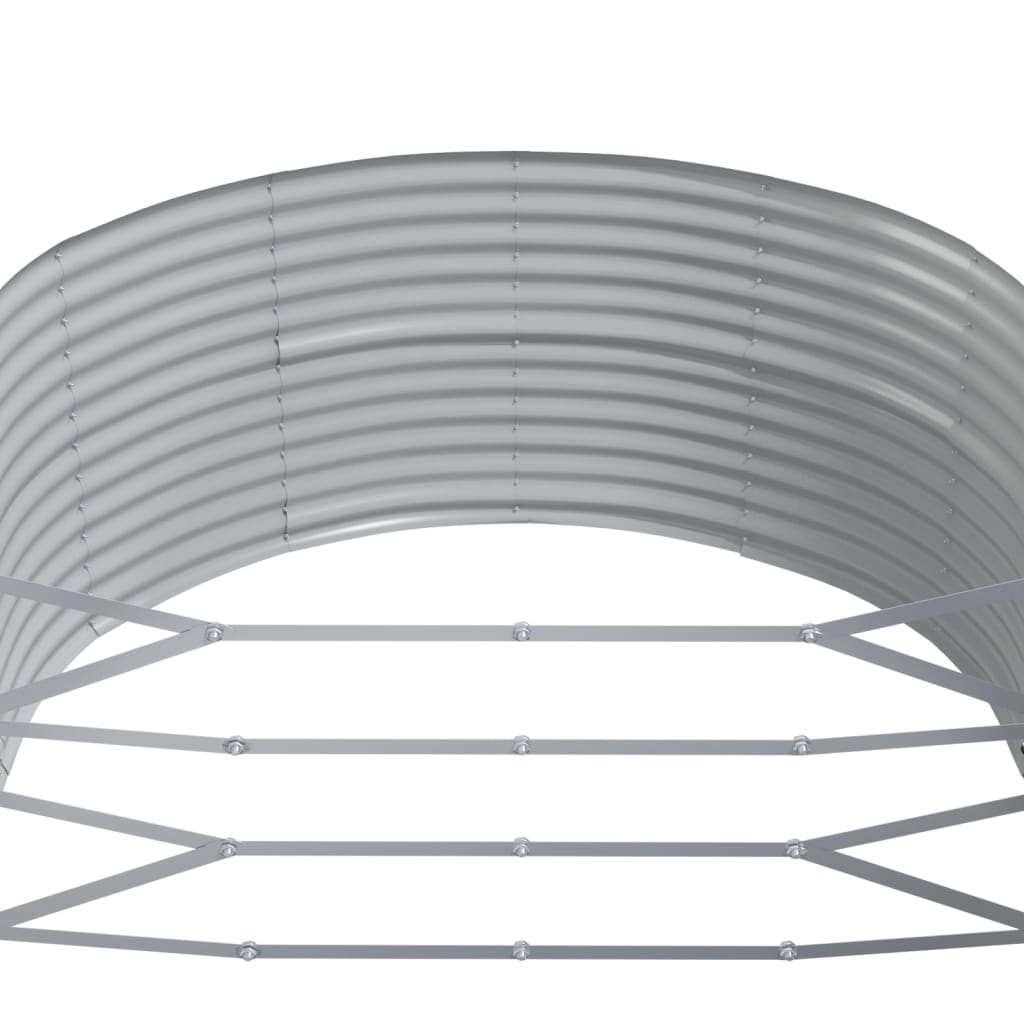 Letto Giardino Acciaio Zincato 291x140x68 cm Marrone