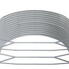 Letto Giardino Acciaio Zincato 291x140x68 cm Marrone
