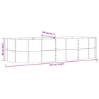 Letto Giardino Acciaio Zincato 291x140x68 cm Marrone