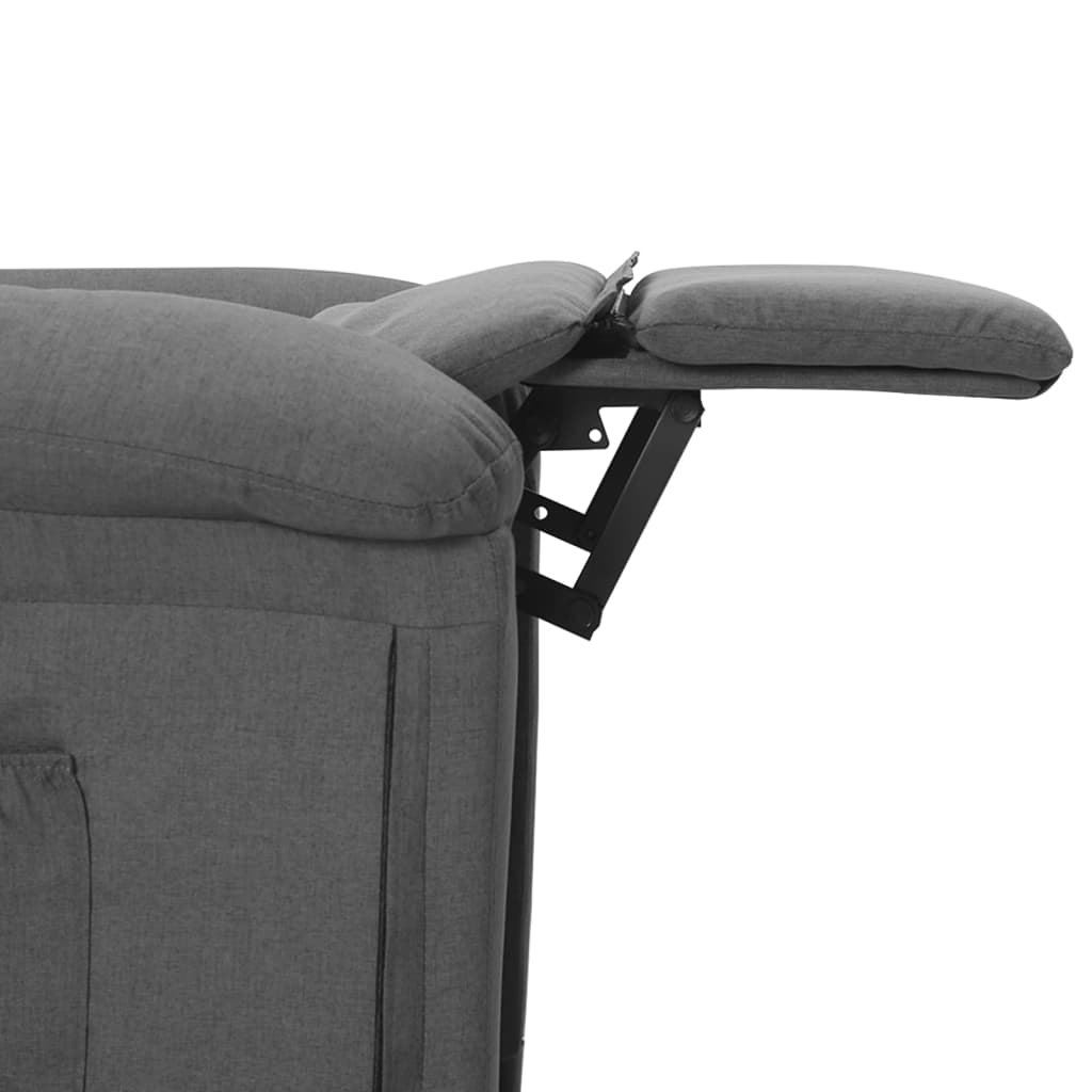 Poltrona Reclinabile in Tessuto Grigio Chiaro