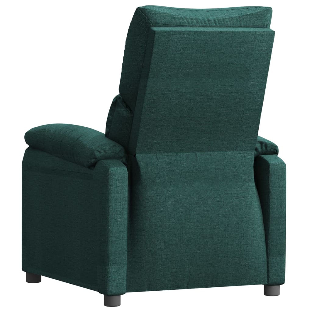 Poltrona Reclinabile in Tessuto Verde Scuro