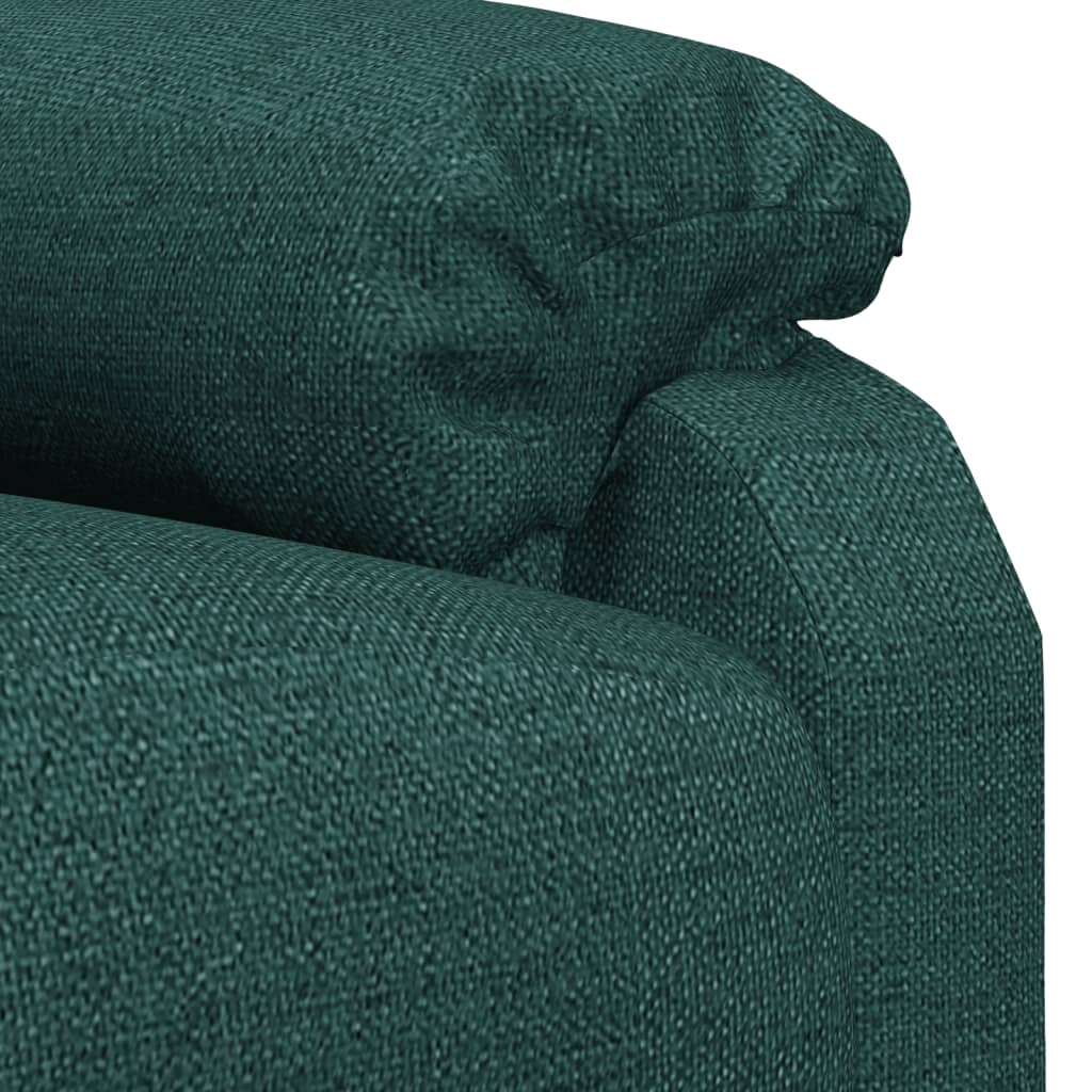 Poltrona Reclinabile in Tessuto Verde Scuro