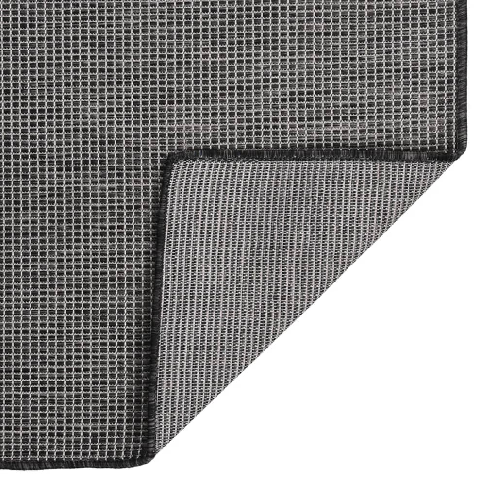 Tappeto da Esterni a Tessitura Piatta 160x230 cm Grigio