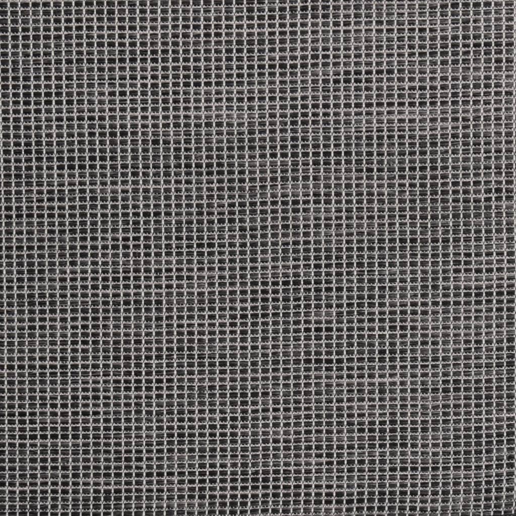 Tappeto da Esterni a Tessitura Piatta 200x280 cm Grigio