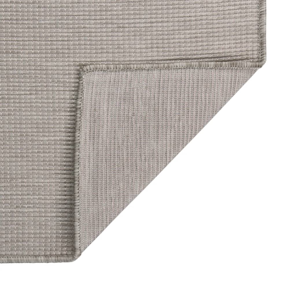 Tappeto da Esterni a Tessitura Piatta 160x230 cm Grigio Chiaro