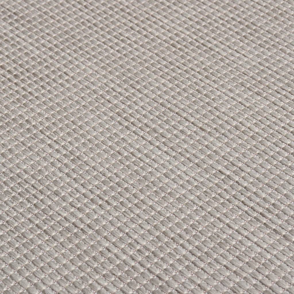 Tappeto da Esterni a Tessitura Piatta 160x230 cm Grigio Chiaro