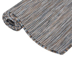 Tappeto da Esterni a Tessitura Piatta 200x280 cm Marrone e Blu