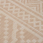 Tappeto da Esterni a Tessitura Piatta 120x170cm Strisce Marroni