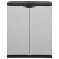 Armadietto da Giardino con 1 Ripiano Grigio e Nero 68x40x85 cm