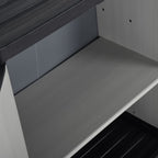 Armadietto da Giardino con 1 Ripiano Grigio e Nero 68x40x85 cm