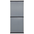 Armadietto da Giardino con 3 Ripiani Grigio e Nero 68x40x168 cm