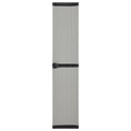 Armadietto da Giardino con 3 Ripiani Grigio e Nero 34x40x168 cm