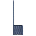 Fioriera da giardino con traliccio blu grigio 40x40x136 cm PP