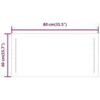 Specchio da Bagno con Luci LED 80x40 cm