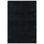 Tappeto Lavabile Soffice Pelo Corto 160x230 cm Antiscivolo Nero