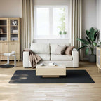Tappeto Lavabile Soffice Pelo Corto 160x230 cm Antiscivolo Nero