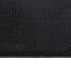 Tappeto Lavabile Soffice Pelo Corto 160x230 cm Antiscivolo Nero