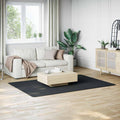 Tappeto Lavabile Soffice Pelo Corto 160x230 cm Antiscivolo Nero
