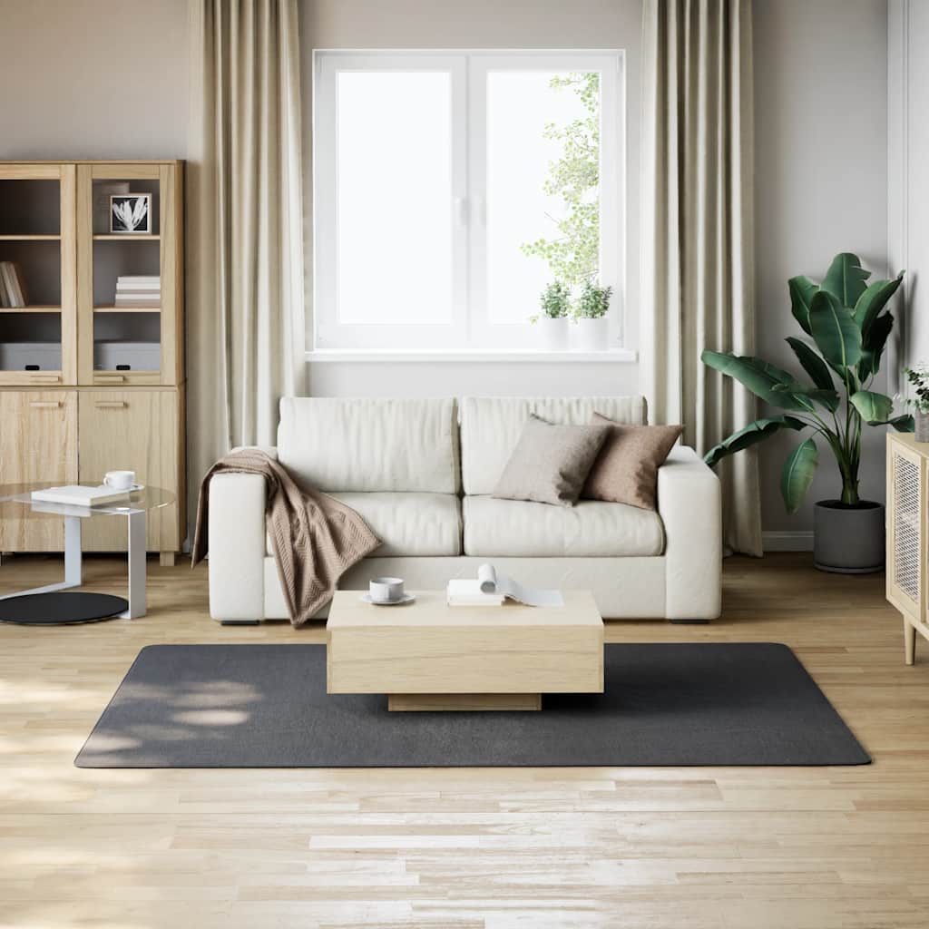 Tappeto Soffice Pelo Corto 160x230 cm Antiscivolo Antracite