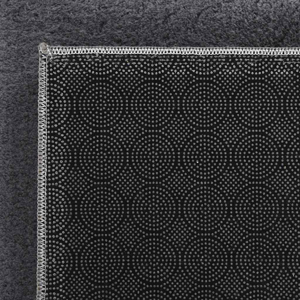 Tappeto Soffice Pelo Corto 160x230 cm Antiscivolo Antracite