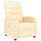 Poltrona Reclinabile Crema in Similpelle