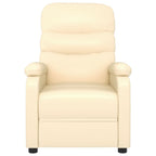 Poltrona Reclinabile Crema in Similpelle