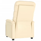 Poltrona Reclinabile Crema in Similpelle
