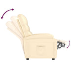 Poltrona Reclinabile Crema in Similpelle