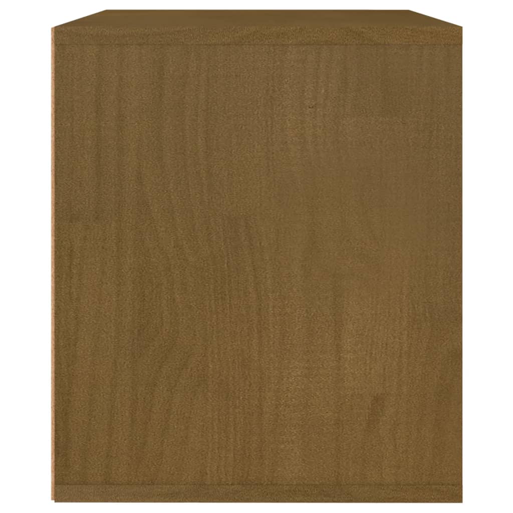 Mobili Porta TV 3 pz ambra in Legno Massello di Pino