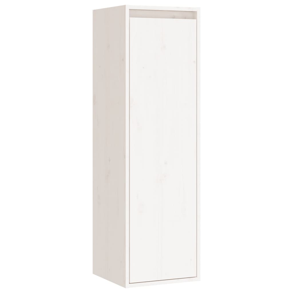 Mobili Porta TV 3 pz Bianco in Legno Massello di Pino