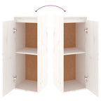 Mobili Porta TV 3 pz Bianco in Legno Massello di Pino