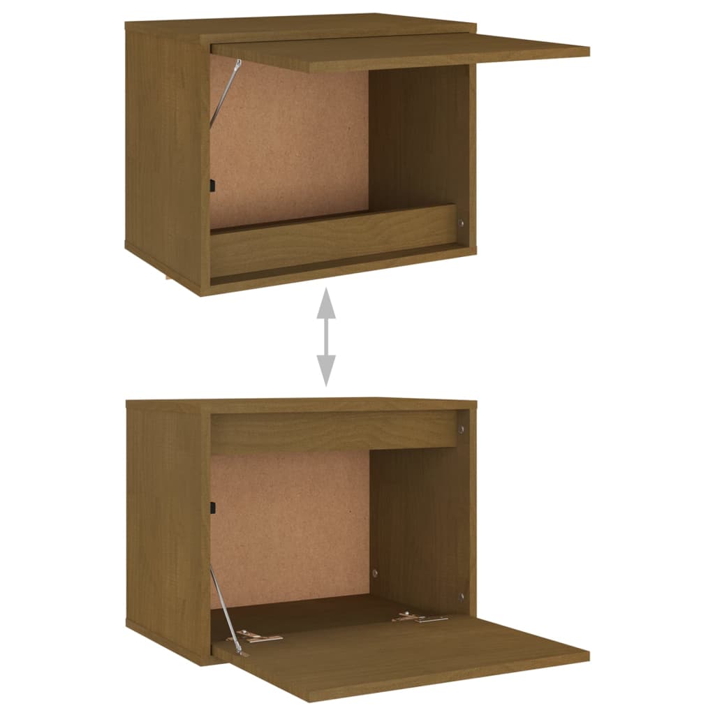 Mobili Porta TV 4 pz ambra in Legno Massello di Pino