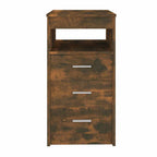 Cassettiera Rovere Fumo 40x50x76 cm in Legno Multistrato