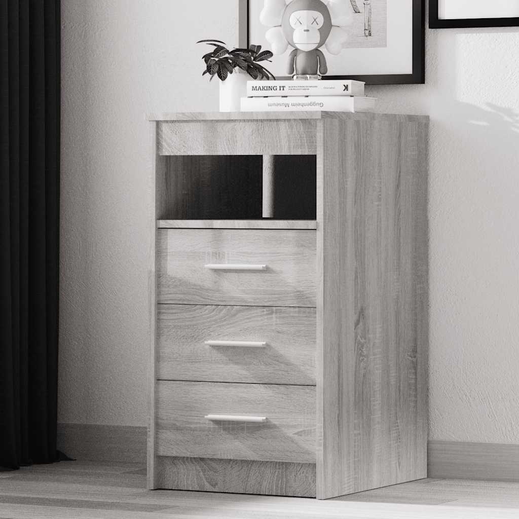 Cassettiera Grigio Sonoma 40x50x76 cm in Legno Multistrato