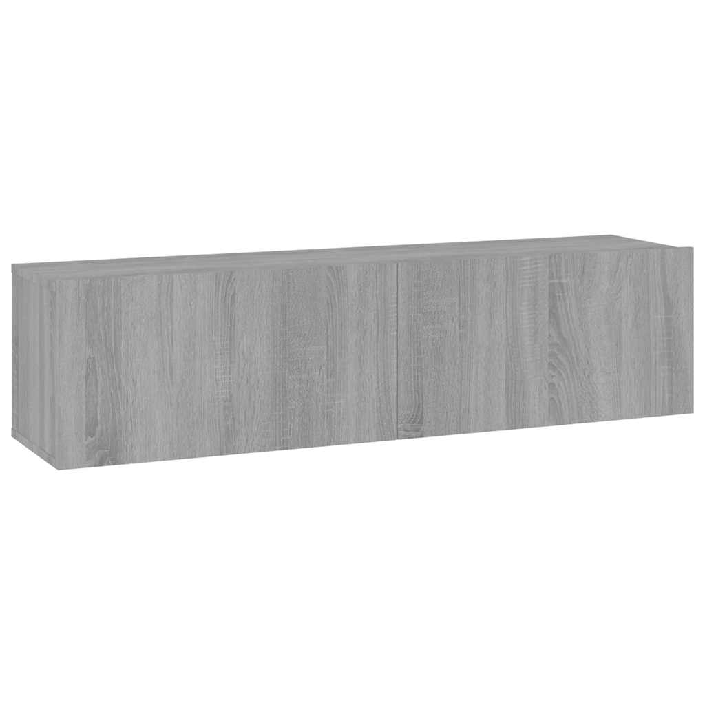 Mobile Muro TV Grigio Sonoma 120x30x30cm Legno Ingegnerizzato