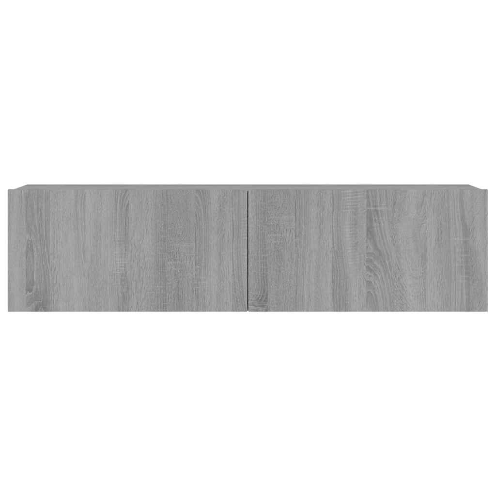 Mobile Muro TV Grigio Sonoma 120x30x30cm Legno Ingegnerizzato