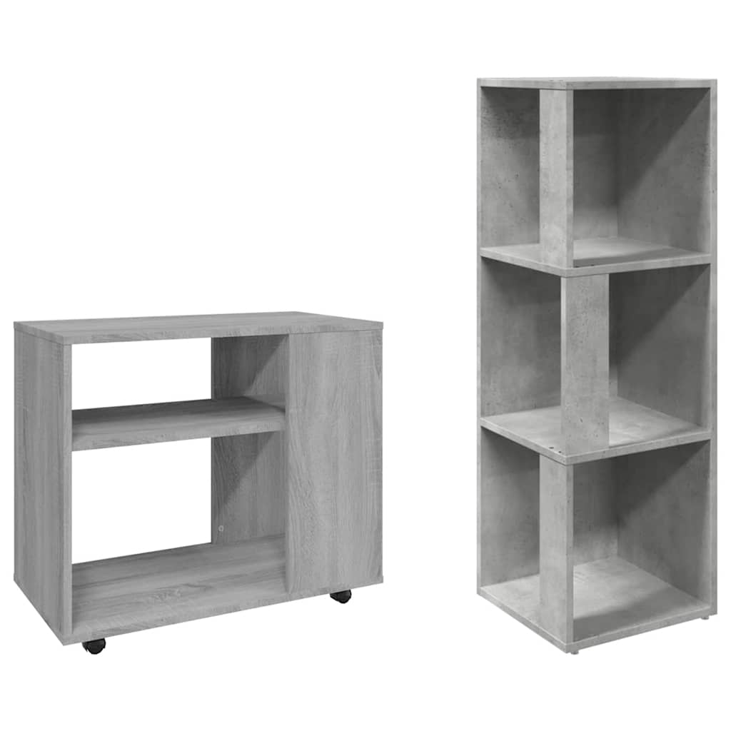 Tavolino da Salotto Grigio Sonoma 70x35x55 cm Legno Multistrato