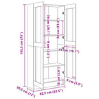 Comodino Rovere Fumo 82,5x30,5x185,5 cm in Legno Multistrato