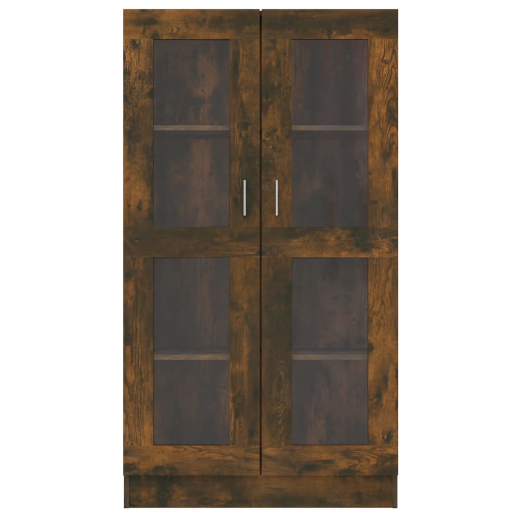 Mobile Vetrina Rovere Fumo 82,5x30,5x150cm in Legno Multistrato