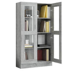 Mobile Vetrina Grigio Sonoma 82,5x30,5x150 cm Legno Multistrato