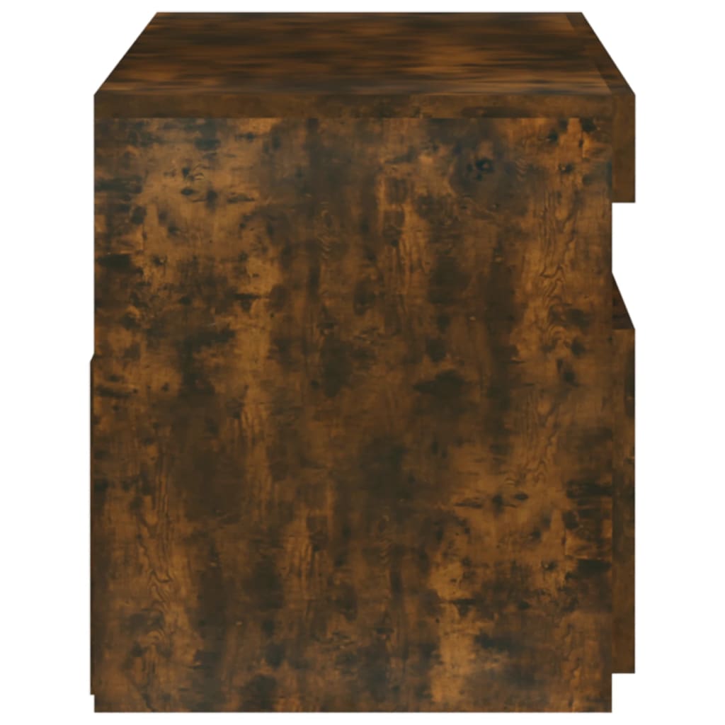 Mobile Porta TV con Luci LED Rovere Fumo 75x35x40 cm